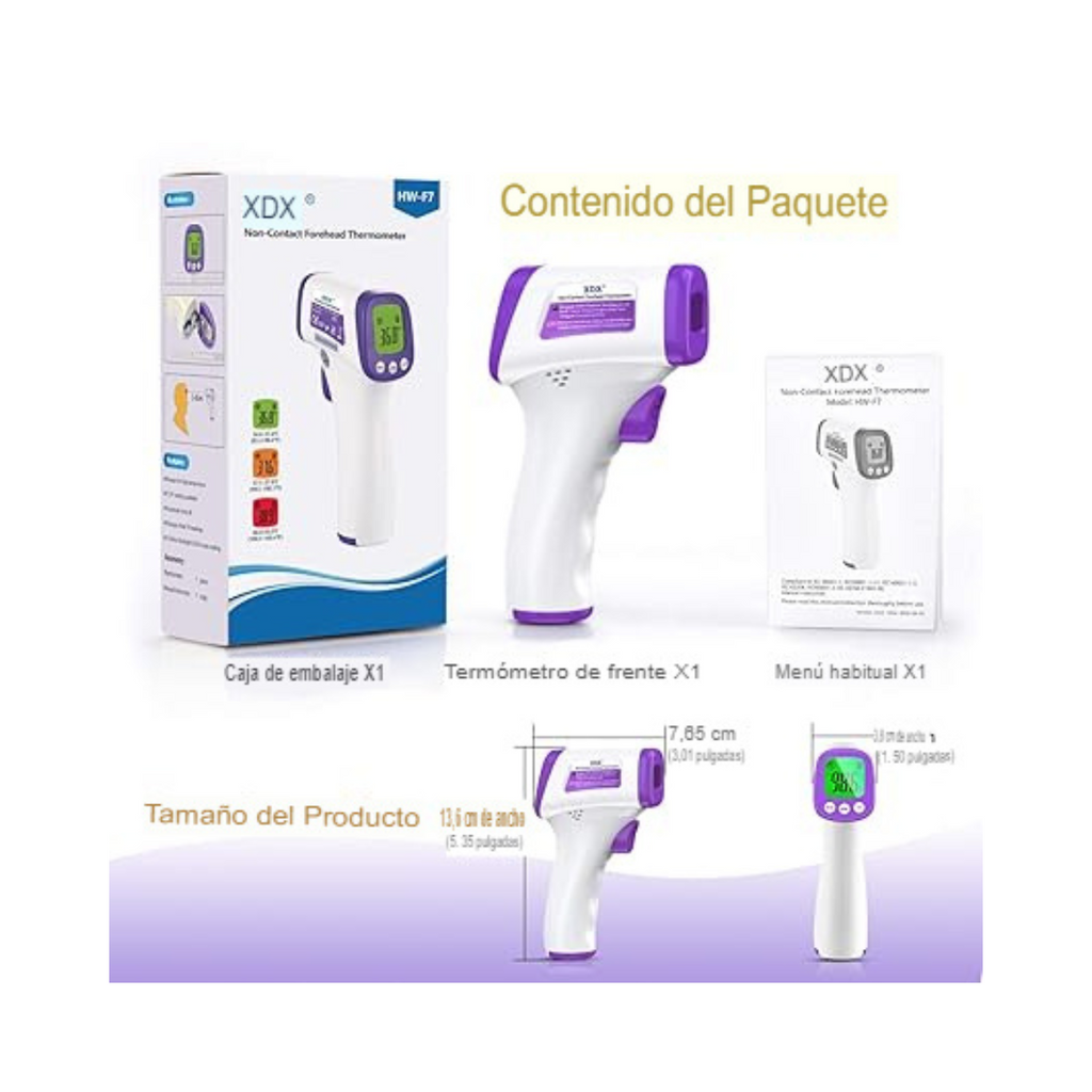 Termómetro IR modo cuerpo y objetos