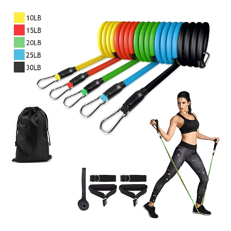 Bandas elásticas con bolsa de transporte para entrenar en casa
