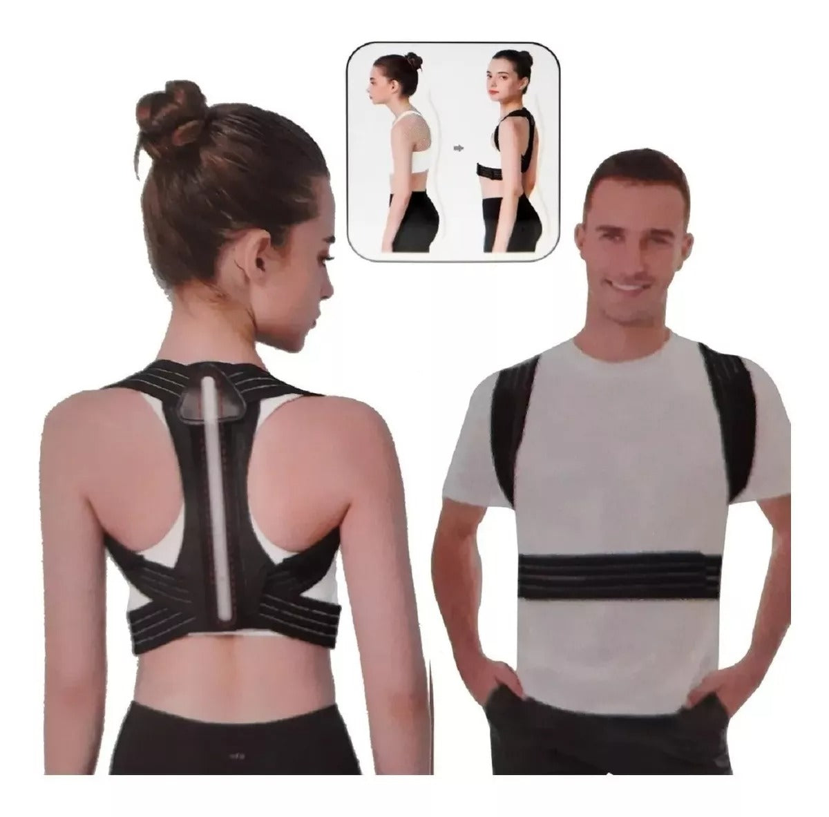 Corrector ergonómico para espalda, hombros y cuello