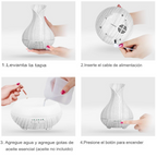 Humidificador Lámpara Infantil Estilo Madera Blanqueada – Sueños Mágicos & Bienestar