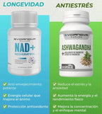 DUO PACK NAD+ y Ashwagandha suplementos Longevi