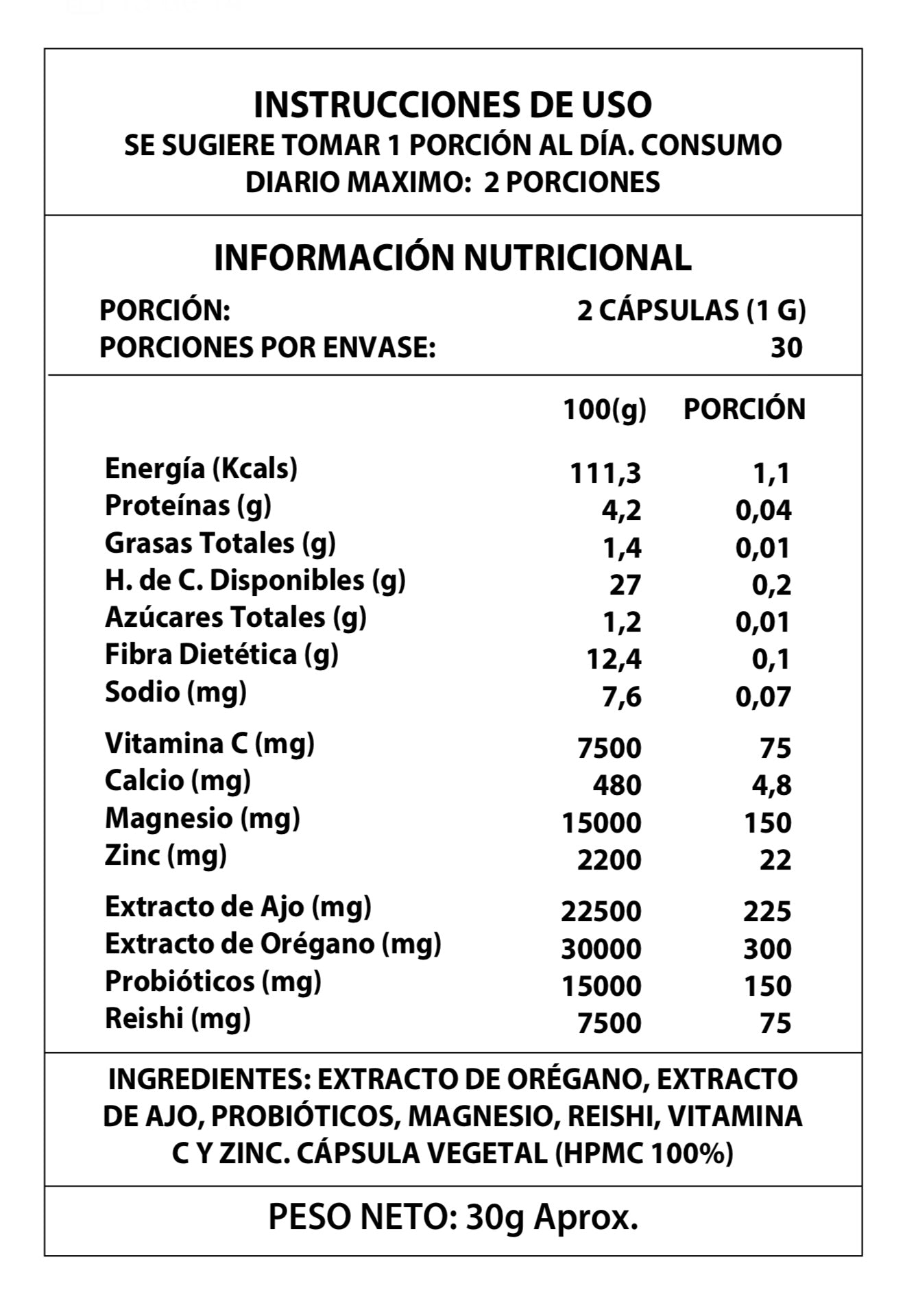 Suplemento para equilibrio intestinal y digestión