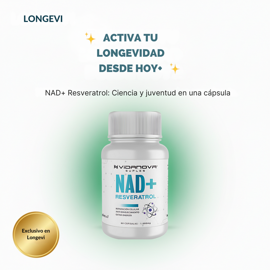 NAD+ Resveratrol 1000 mg – 60 Cápsulas VIDANOVA