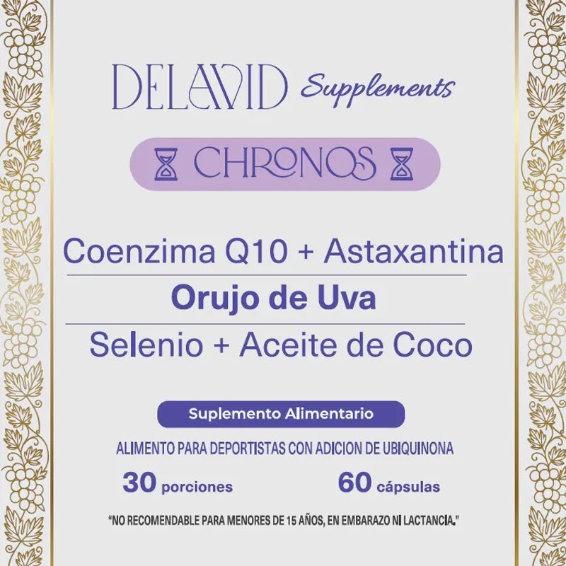 Ingredientes antioxidantes de Delavid Chronos