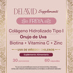 Ingredientes Delavid Freya: colágeno, zinc, biotina y polifenoles