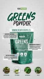 Greens Powder vegano para salud digestiva y vitalidad