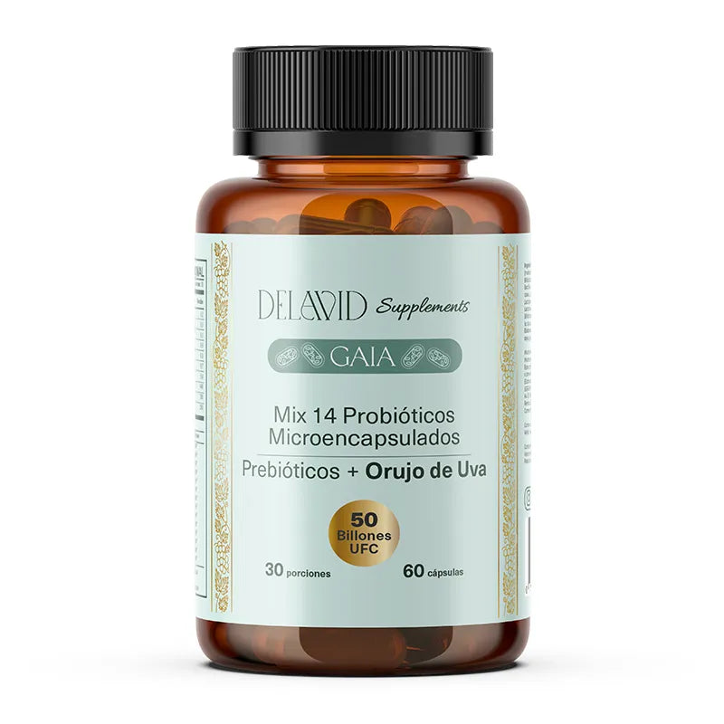 Delavid Gaia – Suplemento probiótico con 14 cepas microencapsuladas