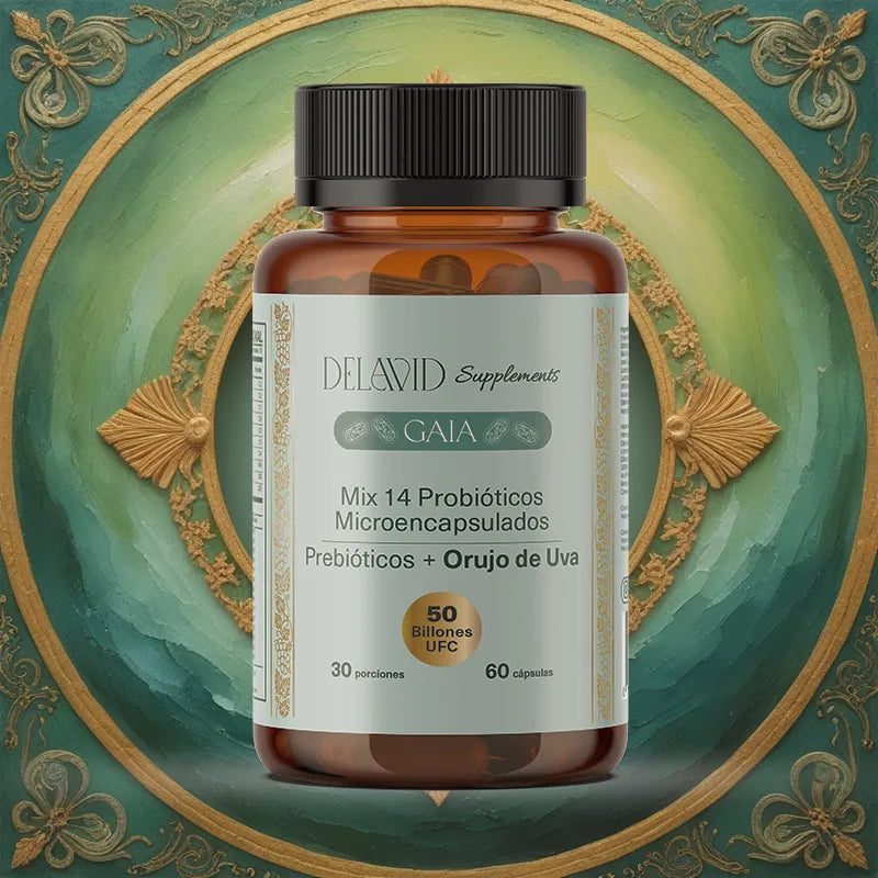 Cápsulas de probióticos Gaia 50 billones UFC – Digestión y microbiota