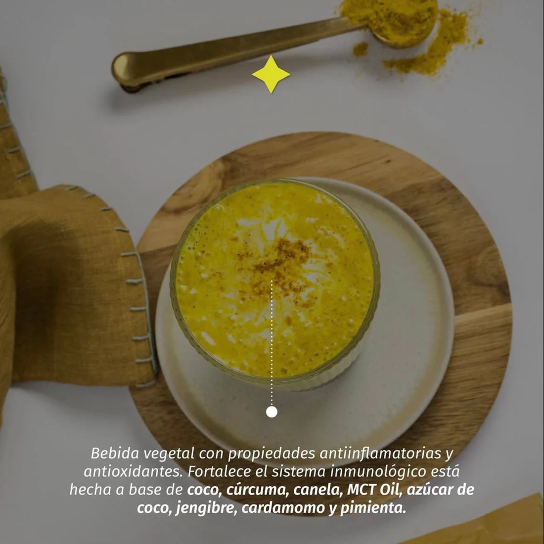 Polvo Golden Milk Astral con cúrcuma, jengibre y MCT